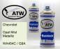 Preview: Chevrolet, Opal Mist Metallic, WA454C / G9A: 400ml Sprühdose + 400ml Klarlack - Set, von ATW Autoteile West.
